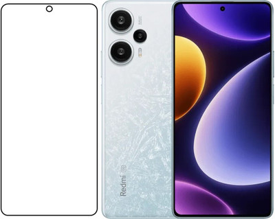 Fit size Edge To Edge Tempered Glass for plastic screen Guard Fiber xiaomi redmi note 12 turbo 5g(Pack of 1)