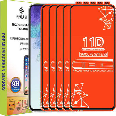 PFOAM Edge To Edge Tempered Glass for SAMSUNG GALAXY S21 FE 5G(Pack of 5)