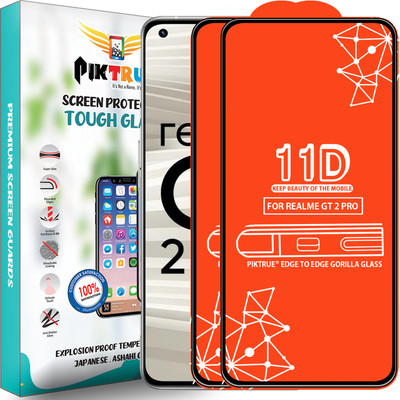PikTrue Edge To Edge Tempered Glass for Realme Gt 2 Pro(Pack of 2)