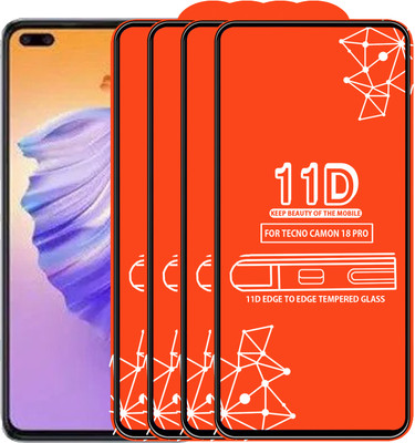 Roxel Edge To Edge Tempered Glass for Tecno Camon 18 Pro(Pack of 4)