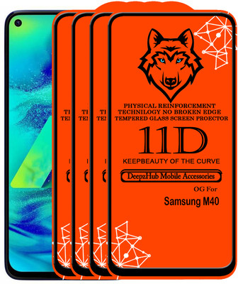 DeepzHub Edge To Edge Tempered Glass for Samsung M40(Pack of 4)