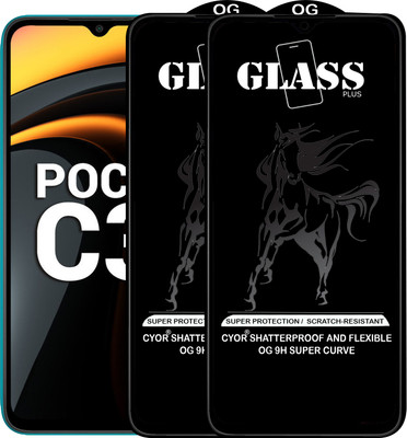 CYOR Edge To Edge Tempered Glass for REDMI POCO C3(Pack of 2)