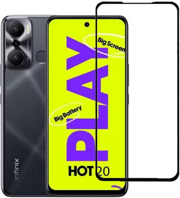 HOBBYTRONICS Edge To Edge Tempered Glass for Infinix Hot 20 Play(Pack of 1)