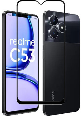 ojucase Edge To Edge Tempered Glass for Realme C53(Pack of 1)