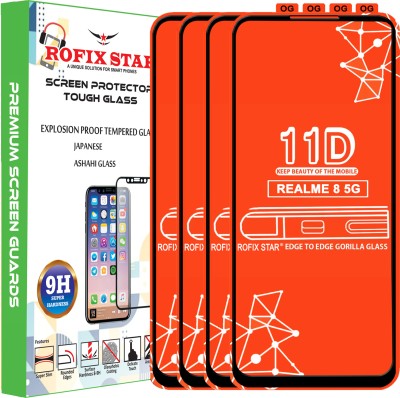 Rofix star Edge To Edge Tempered Glass for REALME 8 5G(Pack of 4)