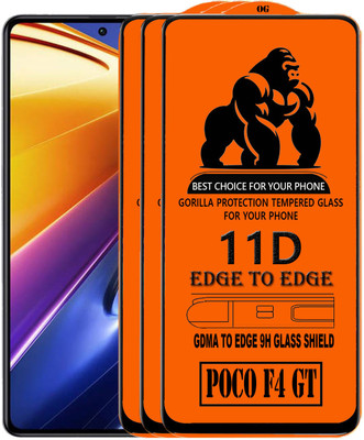 GDMA Edge To Edge Tempered Glass for POCO F4 GT(Pack of 3)