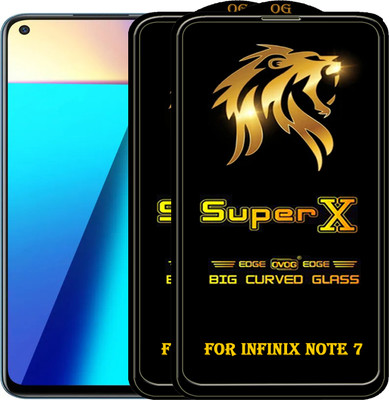 PFOAM Edge To Edge Tempered Glass for INFINIX NOTE 7(Pack of 2)