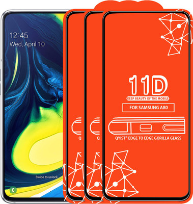Qyist Edge To Edge Tempered Glass for Samsung Galaxy A80(Pack of 3)