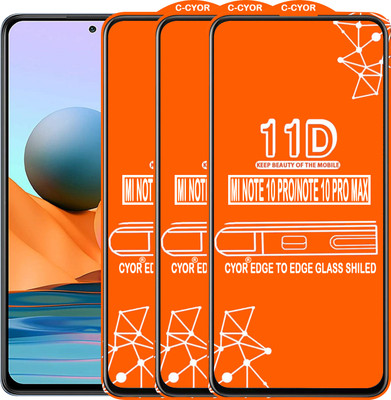 CYOR Edge To Edge Tempered Glass for REDMI NOTE 10 PRO(Pack of 3)
