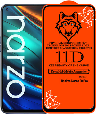DeepzHub Edge To Edge Tempered Glass for Realme Narzo 20 Pro(Pack of 1)