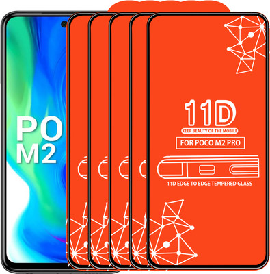Roxel Edge To Edge Tempered Glass for Poco M2 Pro(Pack of 5)