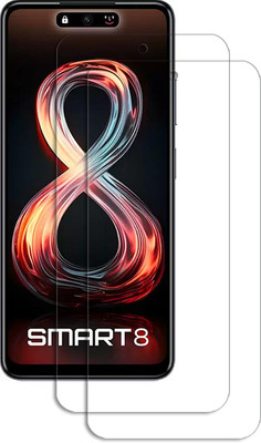 SOMTONE Edge To Edge Tempered Glass for Infinix Smart 8 Pro TEMPERED GUARD FRONTP2(Pack of 2)