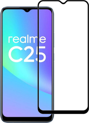JAI CHARAN Edge To Edge Tempered Glass for Realme C25(Pack of 2)