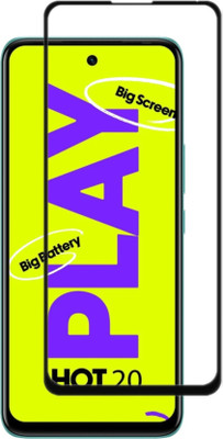 DMJHP Edge To Edge Tempered Glass for Infinix hot 20 Play(Pack of 1)
