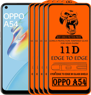 CYOR Edge To Edge Tempered Glass for OPPO A54(Pack of 5)
