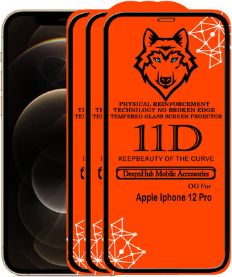 CRodible Edge To Edge Tempered Glass for iPhone 12 Pro(Pack of 3)