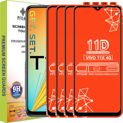 PFOAM Edge To Edge Tempered Glass for VIVO T1X 4G(Pack of 4)