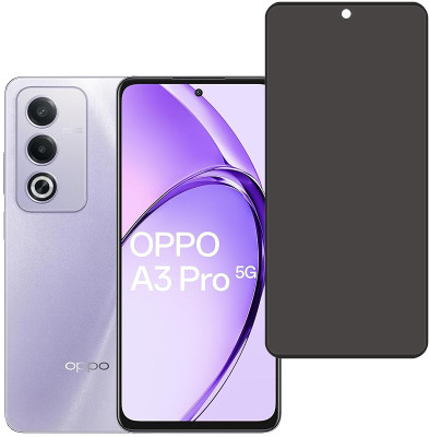 KARTRAY Edge To Edge Tempered Glass for Oppo A3 Pro 5G, Privacy Glass(Pack of 1)