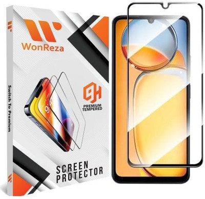 WonReza Edge To Edge Tempered Glass for Redmi 13C 4G, Redmi 13C 5G, Poco C65, Poco M6 5G, Redmi 13C(Pack of 1)