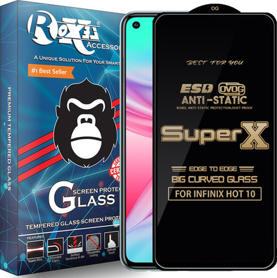 Roxel Edge To Edge Tempered Glass for INFINIX HOT 10(Pack of 1)