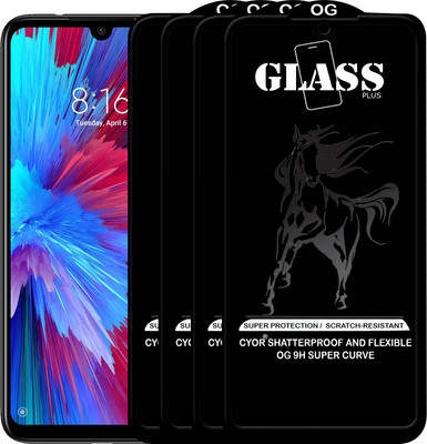 CYOR Edge To Edge Tempered Glass for REDMI NOTE 7(Pack of 4)