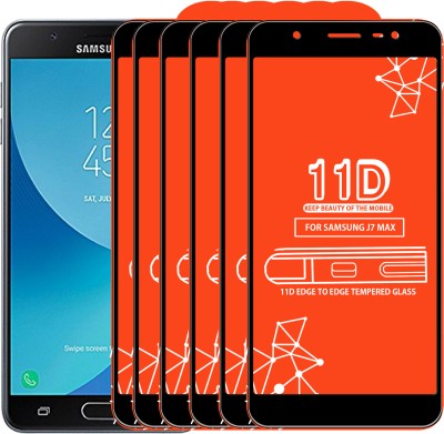 Qyist Edge To Edge Tempered Glass for Samsung Galaxy J7 Max(Pack of 6)