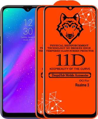 CRodible Edge To Edge Tempered Glass for Realme 3(Pack of 2)