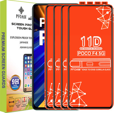 PFOAM Edge To Edge Tempered Glass for POCO F4 5G(Pack of 4)
