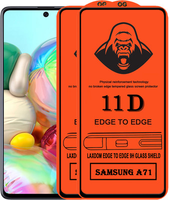 Laxdom Edge To Edge Tempered Glass for SAMSUNG GALAXY A71(Pack of 2)