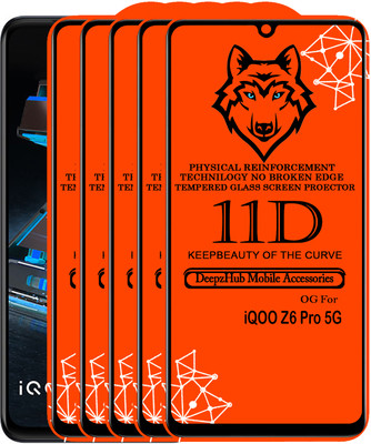 CRodible Edge To Edge Tempered Glass for IQOO Z6 Pro 5G(Pack of 5)