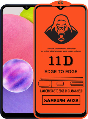 Laxdom Edge To Edge Tempered Glass for SAMSUNG GALAXY A03S(Pack of 1)