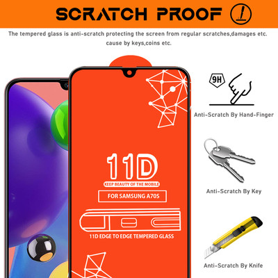 Qyist Edge To Edge Tempered Glass for Samsung Galaxy A70S(Pack of 4)