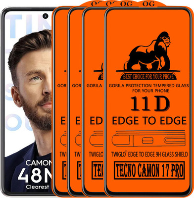 TWIGLO Edge To Edge Tempered Glass for TECNO CAMON 17 PRO(Pack of 4)