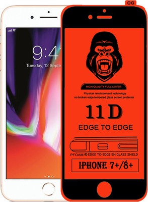 Laxdom Edge To Edge Tempered Glass for Apple iPhone 8 Plus(Pack of 1)
