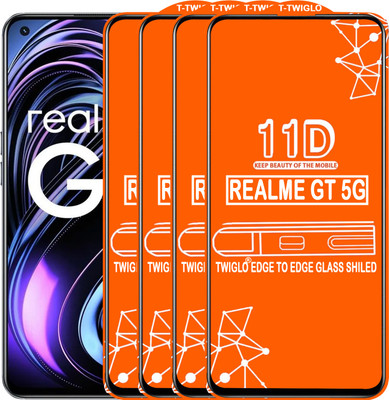 TWIGLO Edge To Edge Tempered Glass for REALME GT 5G(Pack of 4)