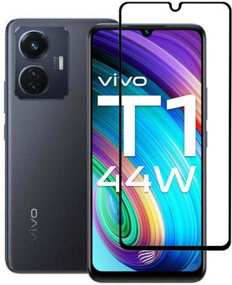 COVERLINE Edge To Edge Tempered Glass for Vivo T1 44W Full Coverage Screen Protector Tempered Glass(Pack of 1)