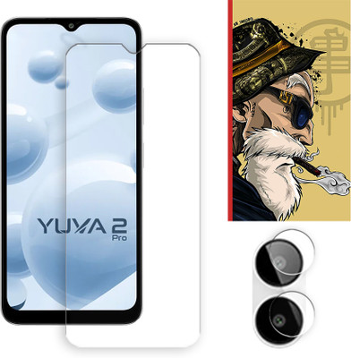 ARBAN Edge To Edge Tempered Glass for Lava Yuva 2 Pro 4G Tempered Glass Screen Protector | Anti-Scratch | Edge to Edge Full Coverage | 9H Hardness ( 1 FRONT SCREEN GUARD + 1 CAMERA LENS PROTECTOR + 1 FREE BACK EMBOSSED SKIN001 )(Pack of 1)