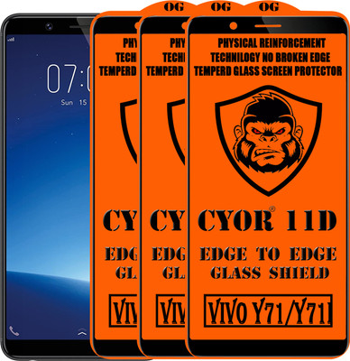 CYOR Edge To Edge Tempered Glass for VIVO Y71(Pack of 3)