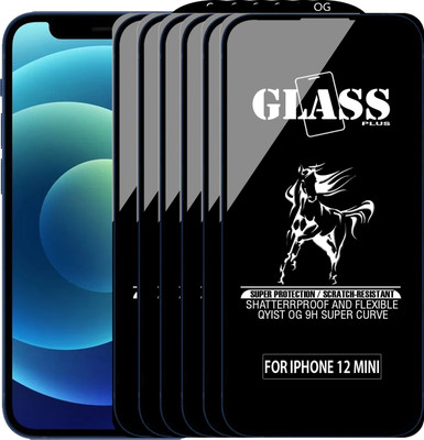 Qyist Edge To Edge Tempered Glass for IPHONE 12 MINI(Pack of 6)
