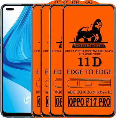 TWIGLO Edge To Edge Tempered Glass for OPPO F17 PRO(Pack of 4)