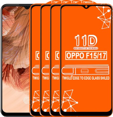 TWIGLO Edge To Edge Tempered Glass for OPPO F15(Pack of 4)