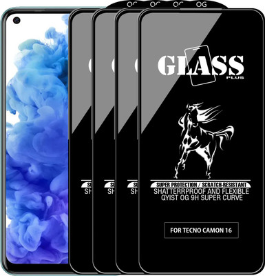 Qyist Edge To Edge Tempered Glass for TECNO CAMON 16(Pack of 4)