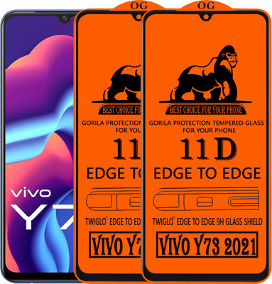 TWIGLO Edge To Edge Tempered Glass for VIVO Y73 2021(Pack of 2)
