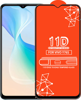 Roxel Edge To Edge Tempered Glass for Vivo Y76S(Pack of 1)