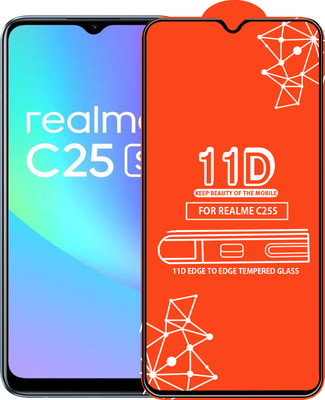 Roxel Edge To Edge Tempered Glass for Realme C25S(Pack of 1)
