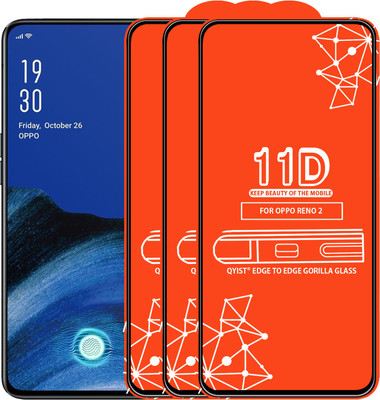 Qyist Edge To Edge Tempered Glass for OPPO Reno 2(Pack of 3)
