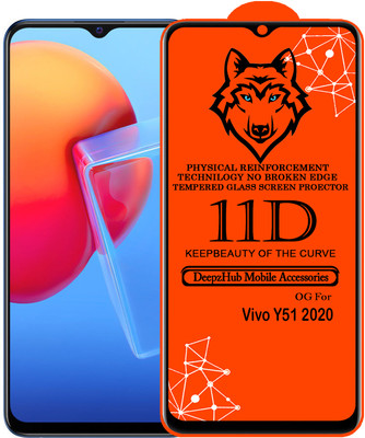 DeepzHub Edge To Edge Tempered Glass for vivo Y51 2020(Pack of 1)