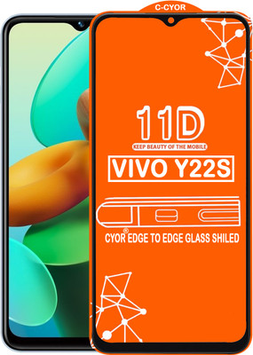 CYOR Edge To Edge Tempered Glass for VIVO Y22S(Pack of 1)