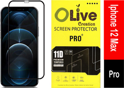 Olive Edge To Edge Tempered Glass for Apple iPhone 12 Pro Max(Pack of 1)