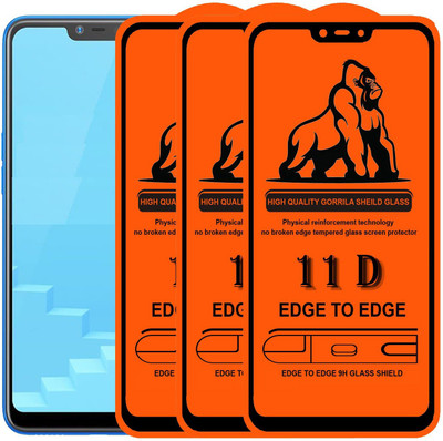 1DOLLAR Edge To Edge Tempered Glass for Realme C1-11D ( Quality HD Pack Of 3)(Pack of 3)